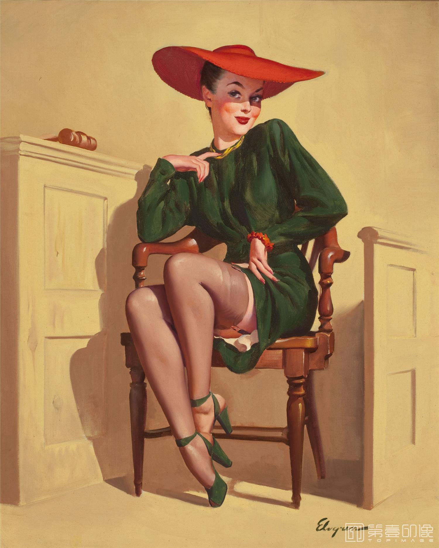 油画-吉尔·艾尔夫格雷恩 Gil Elvgren 作品集-138